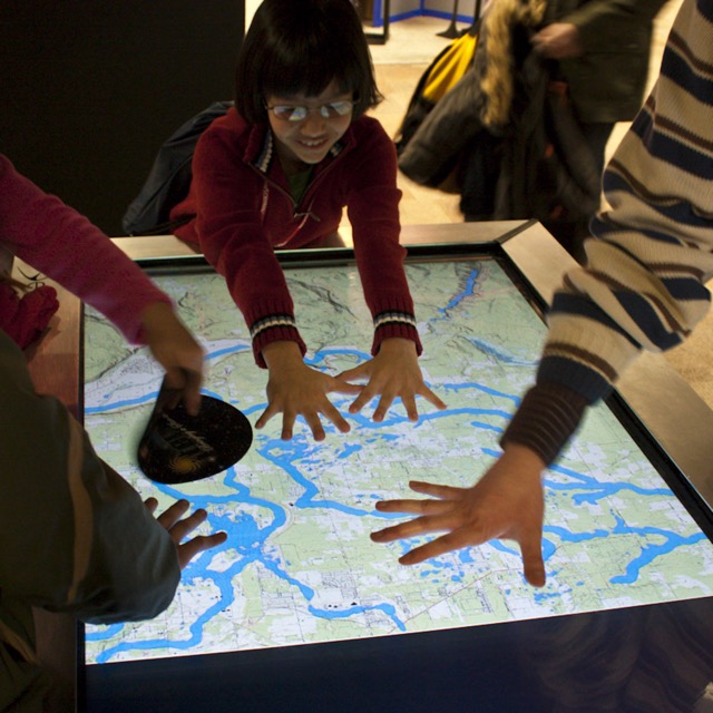 A first attempt to build an FTIR-based multi-touch table out of an LCD display (this was back in 2008!). At the time, tables were usually rear-projected.